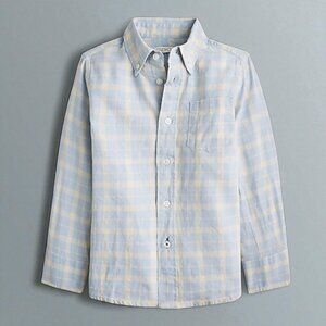 J. Crew Kids' button-down linen-blend shirt Size 5